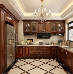 Αντίκες καφέ ντουλάπια κουζίνας